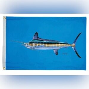 Taylor Made 1923 Nylon 16” x 24”Carey Chen White Marlin Offshore Fish Flag